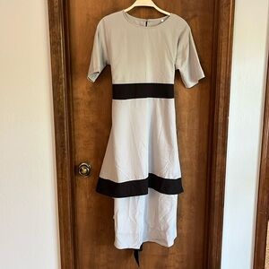 LARGE Grey & Black High-low Dress